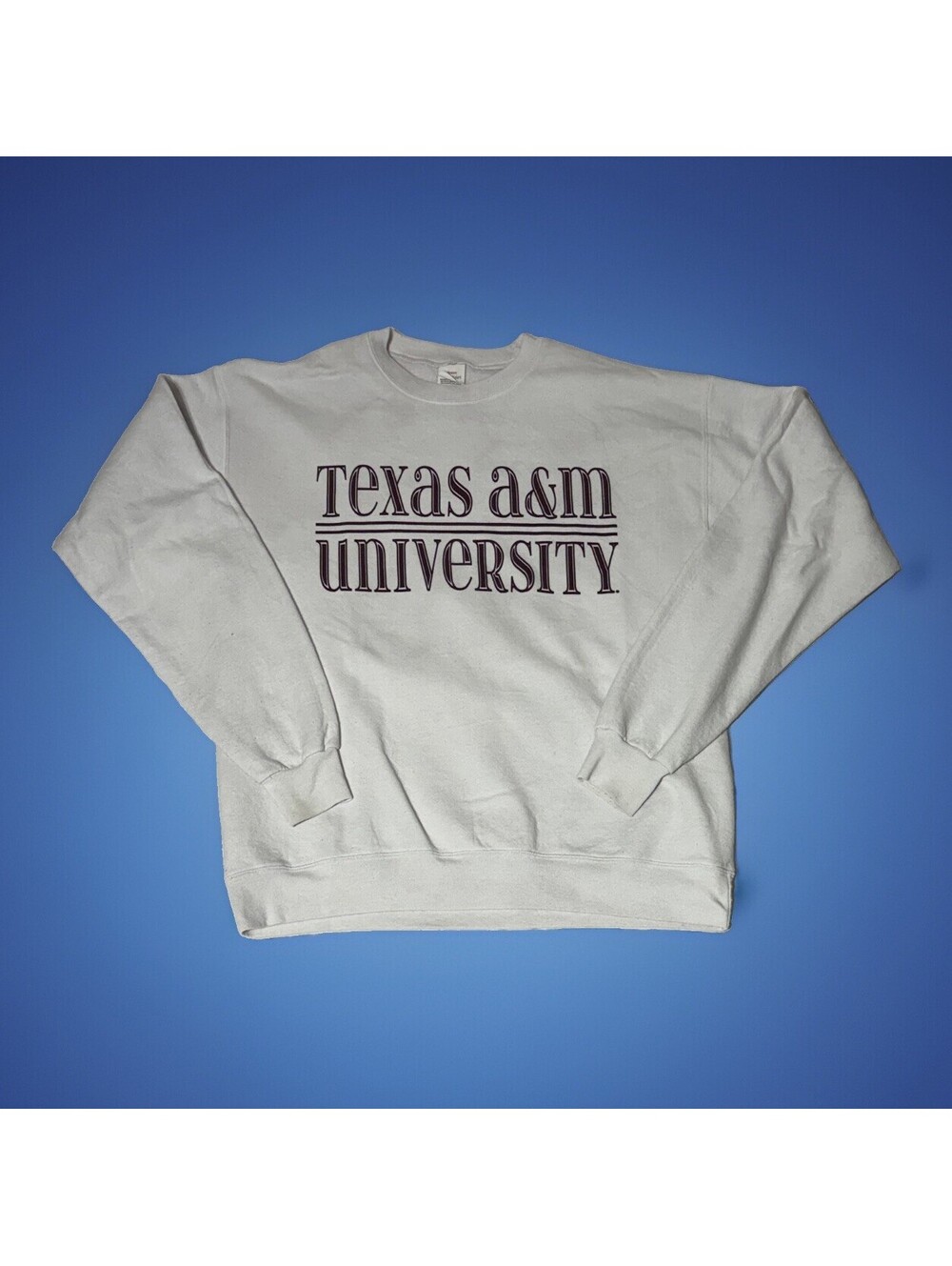 Hanes EcoSmart Texas A&M White Crewneck Sweatshirt Size Men’s Medium